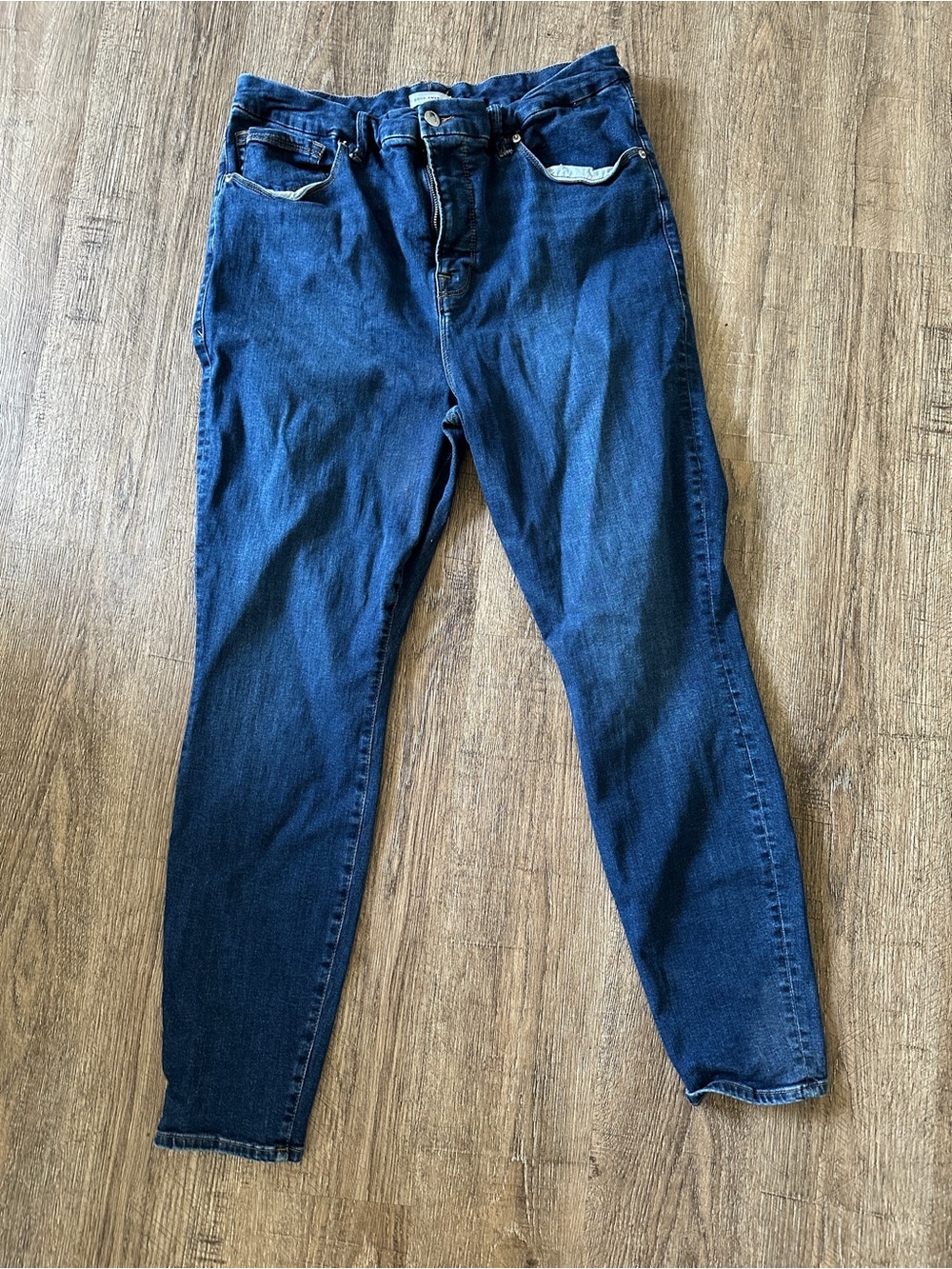 Good American High Rise Good Legs Skinny Jeans Blue 609 GLDV873T Like New